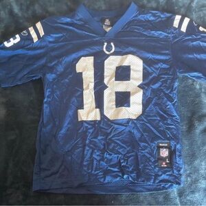 Vintage Indianapolis Colts #18 Peyton Manning Youth Large Football Jersey